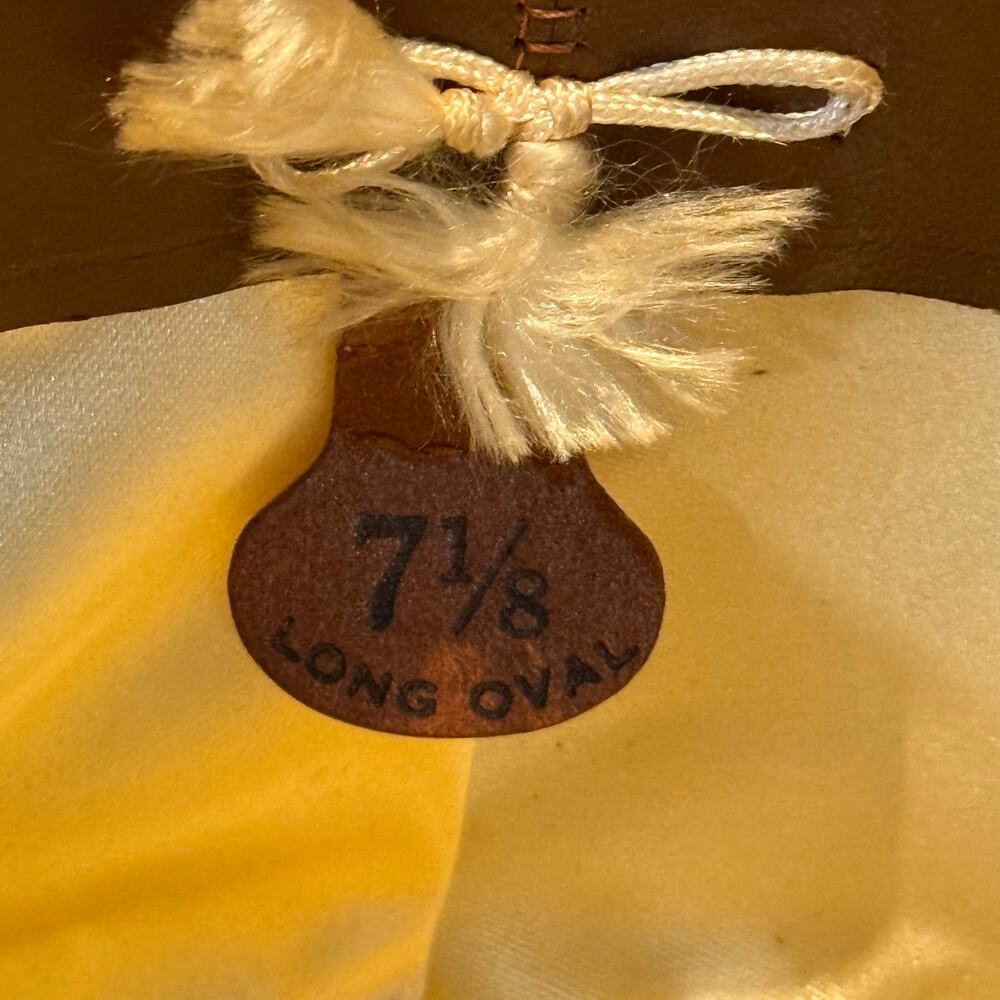 Knox Twenty New York Custom Edge Fedora Hat Vintage 1950’s Brown/Black Sz 7 1/8 - Picture 5 of 7